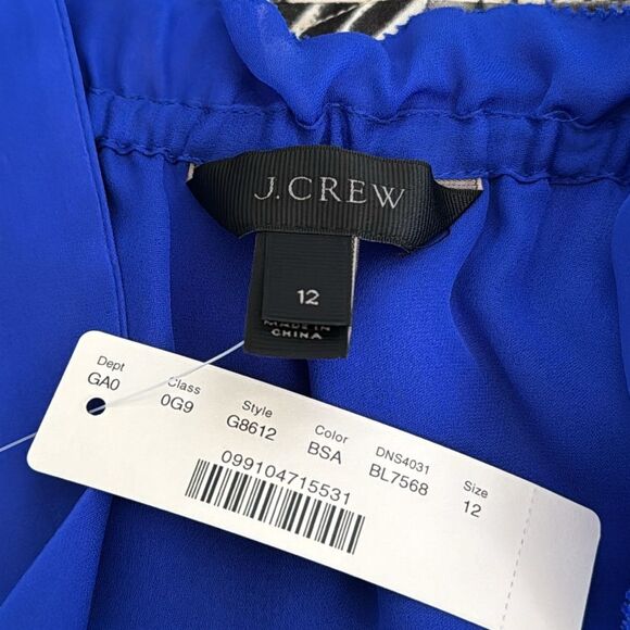 J. Crew Silk Blouse Off Shoulder Sz 12 NWT - Picture 7 of 14